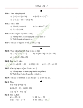 10 Đề ôn tập môn Toán Lớp 6